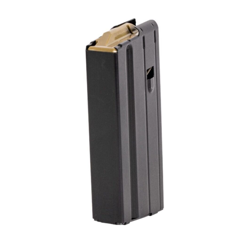 Geissele Automatics Magazine, 15 round, ICM (Intermediate Cartridge Magazine), Stainless Steel, Black