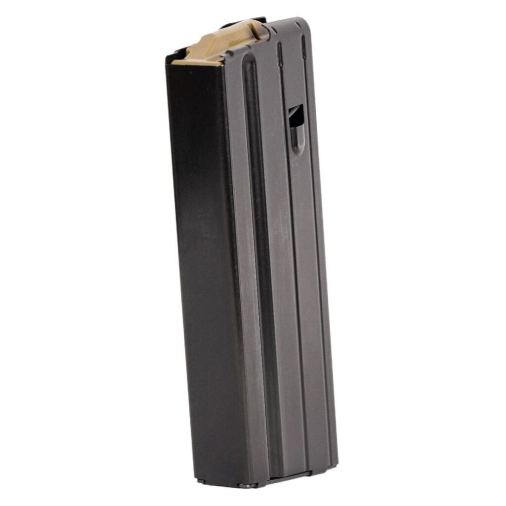 Geissele Automatics Magazine, 20 round, ICM (Intermediate Cartridge Magazine), Stainless Steel, Black