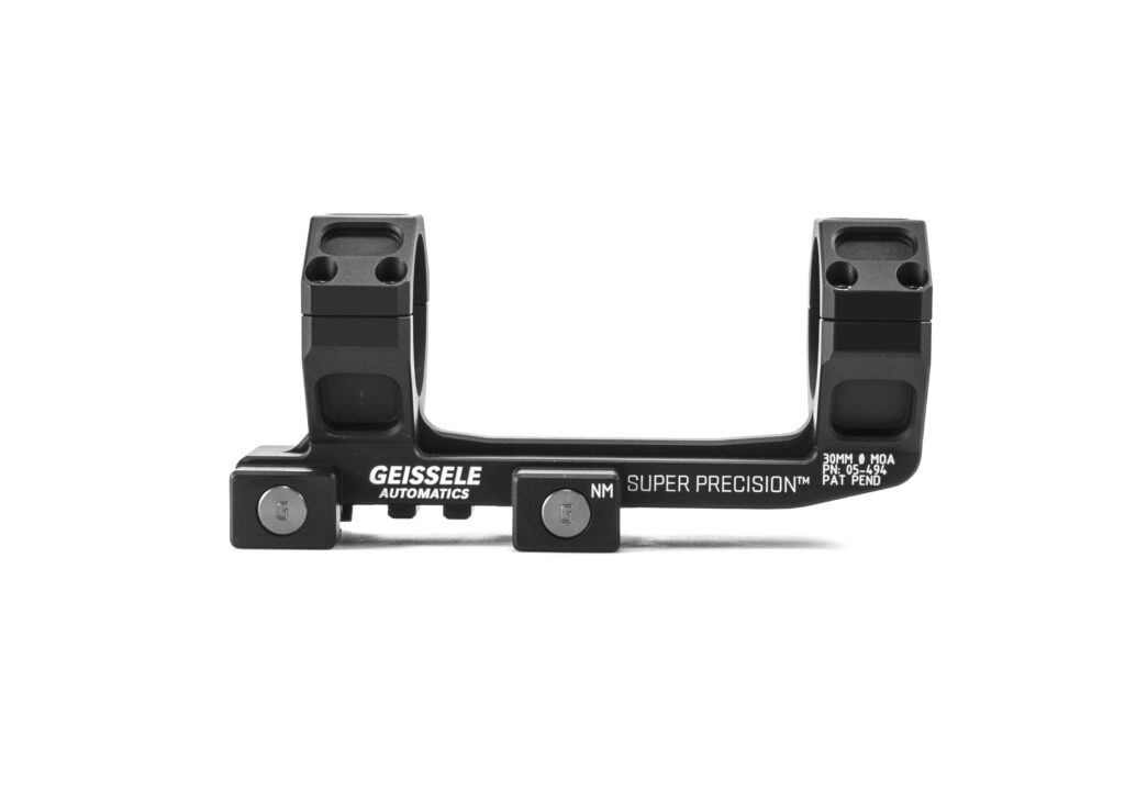 Geissele Automatics Super Precision® Scope Mount, 30mm High Power Mount (Short), Height: 1.3" Black