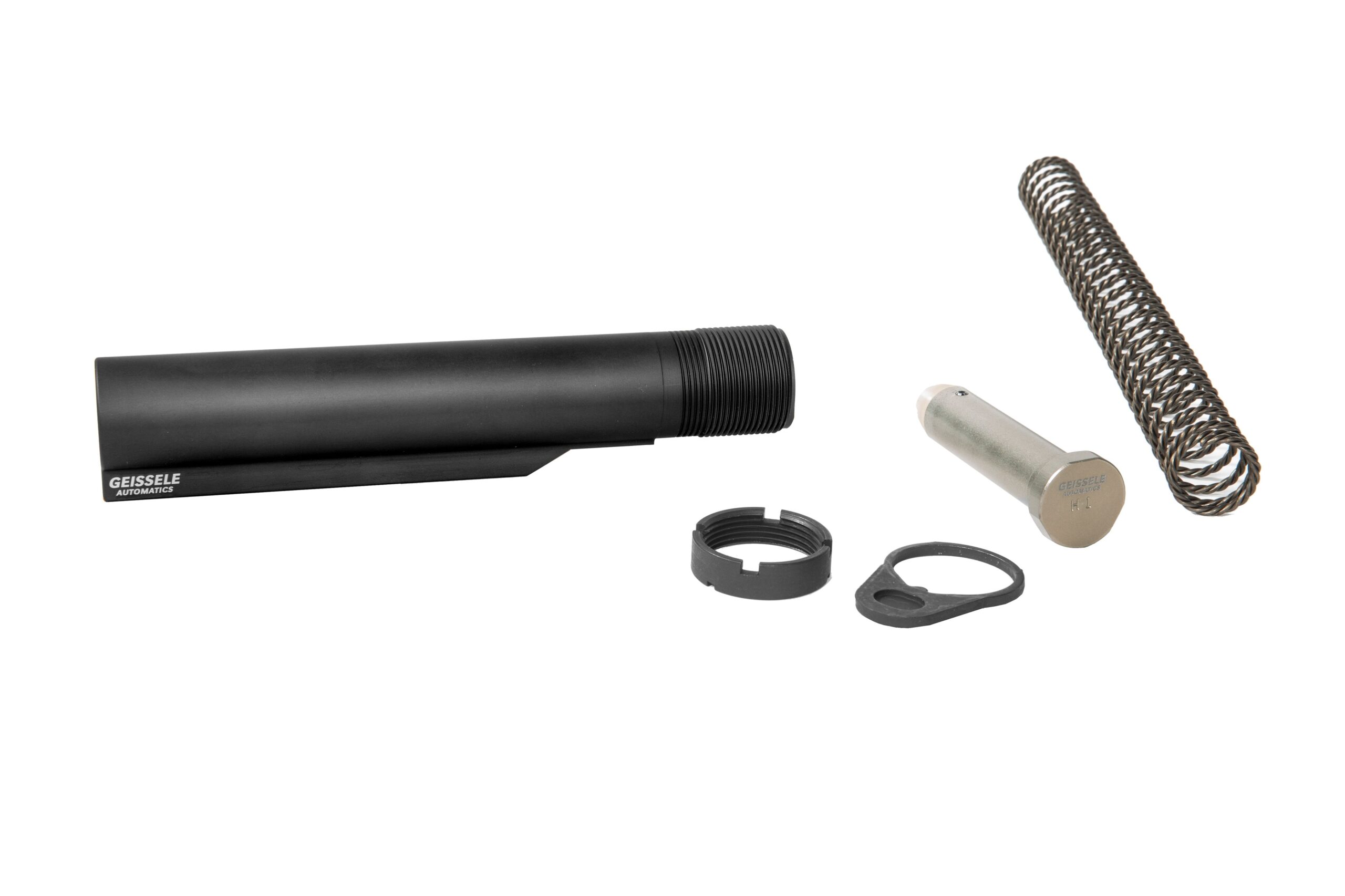 Geissele Automatics Premium Mil-spec Buffer Tube Assembly with Super 42, H1, 7075-T6, AR-15/M4, Black