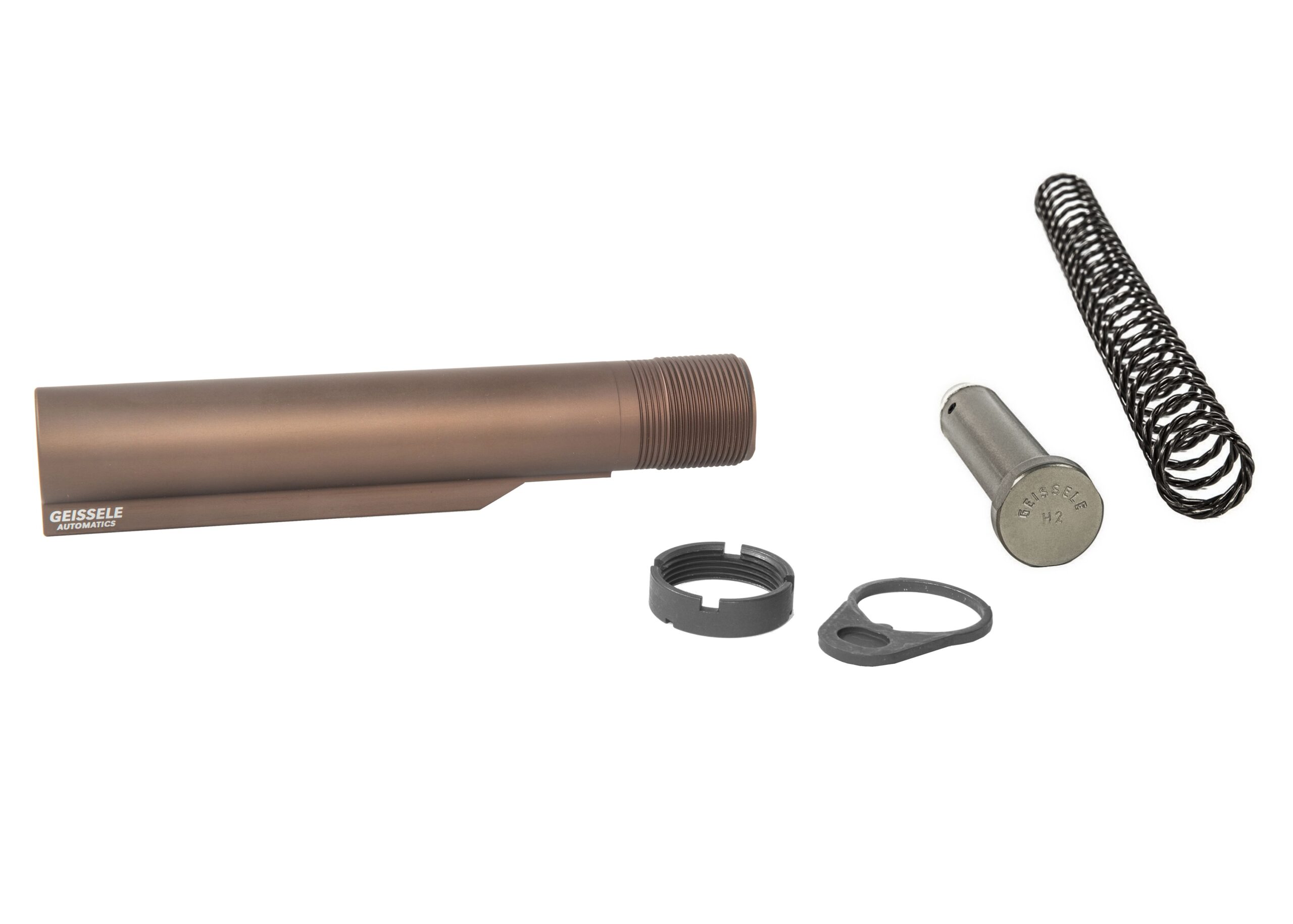 Geissele Automatics Premium Mil-spec Buffer Tube Assembly with Super 42, H2, 7075-T6, AR-15/M4, DDC