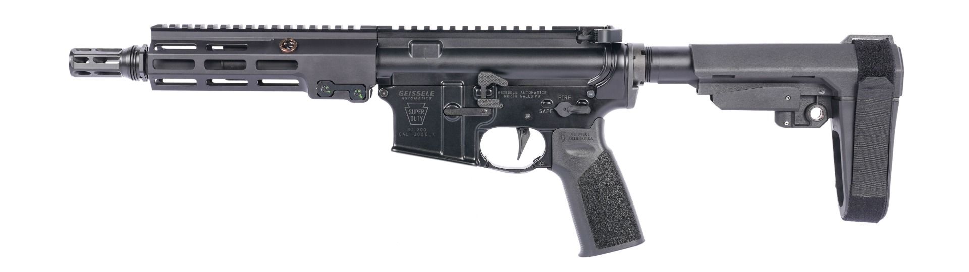 Geissele Automatics Super Duty MOD1 Pistol, 8", 300 Blackout - Black