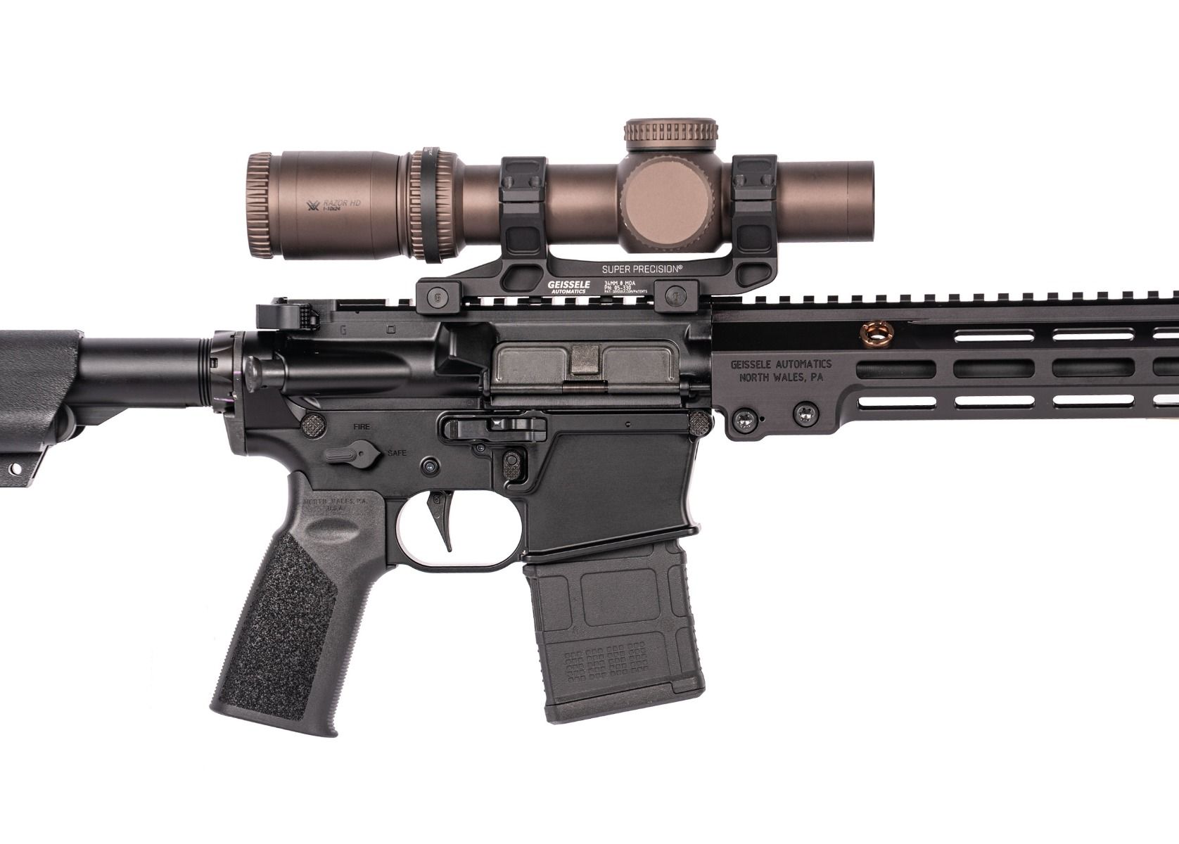 Geissele Automatics Super Duty MOD1-A Rifle, Ambidextrous 14.5", 5.56, P&W - Black