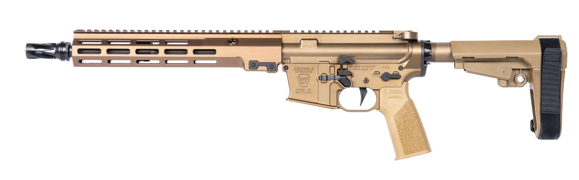 Geissele Automatics Super Duty MOD1-A Pistol, Ambidextrous 12.5", 5.56 - DDC
