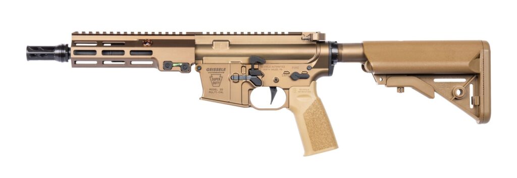 Geissele Automatics Super Duty MOD1-A SBR, Ambidextrous 8", 300 Blackout - Desert Dirt Color (DDC)
