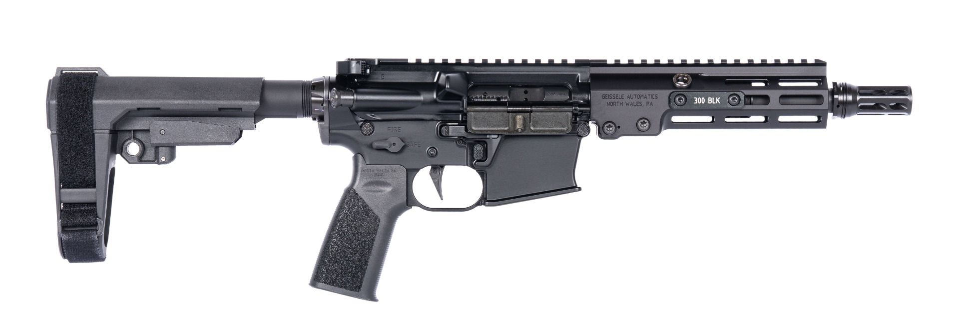 Geissele Automatics Super Duty MOD1-A Pistol, Ambidextrous 8", 300 Blackout - Black