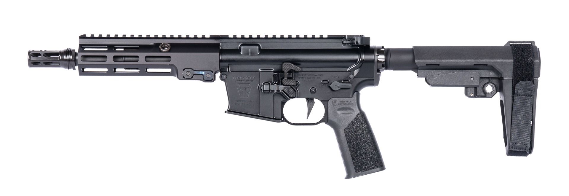 Geissele Automatics Super Duty MOD1-A Pistol, Ambidextrous 8", 300 Blackout - Black