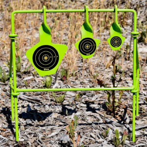 SME SMEST22FLD Spinning Target Handgun Steel Black/Green Bullseye Illustration Impact Enhancement Motion