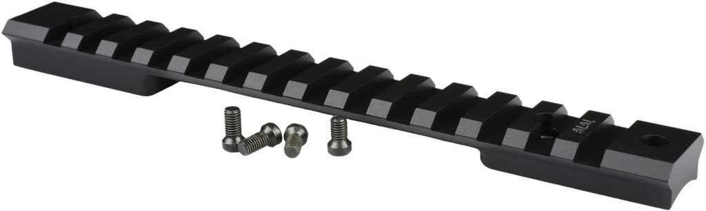Warne 7676M Mountain Tech Tactical Rail Black Anodized Aluminum Winchester Model 70/Marlin XL-7 Long Action, 0 MOA