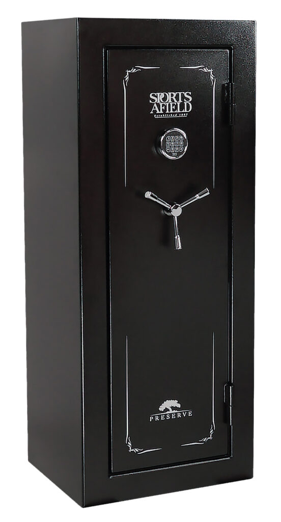Sports Afield SECSA5924P Preserve SA5924P Electronic Keypad/Key Entry Black Textured Steel Holds 24 + 4 59" H x 24" W x 20" D Fireproof- Yes