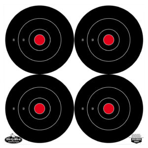 Birchwood Casey 35570 Dirty Bird 6" Bullseye Tagboard Hanging Black/White 100 Per Pkg