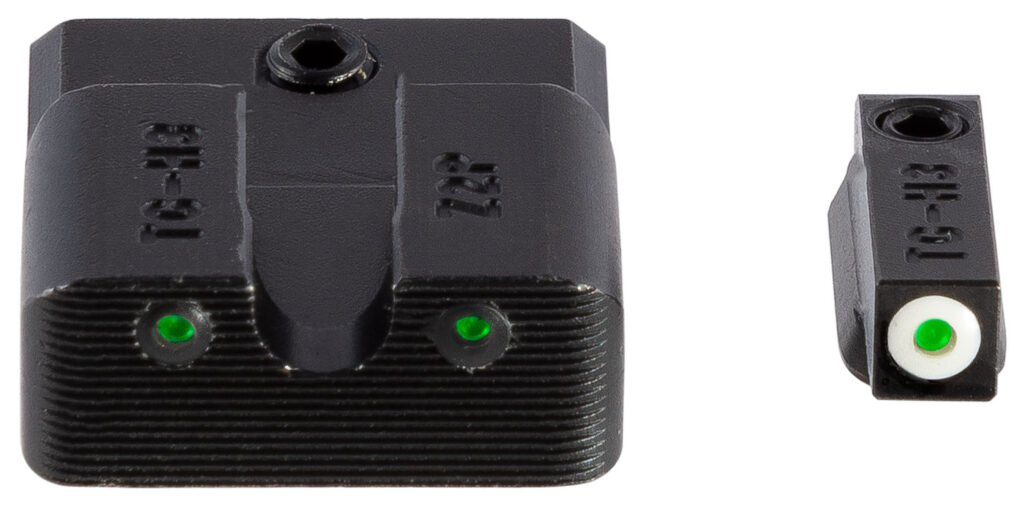 TruGlo TG231MP3W Tritium Pro Black | Green Tritium White Outline Front Sight Green Tritium Rear Sight