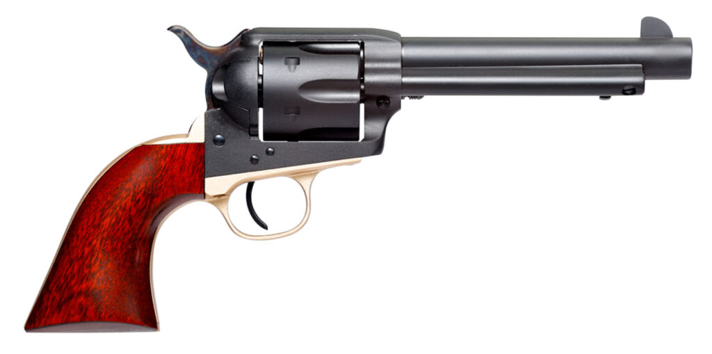 Taylors & Company 550429 Old Randall  357 Mag Caliber with 5.50" Barrel, 6rd Capacity Cylinder, Overall Matte Blued Finish Steel & Walnut Grip