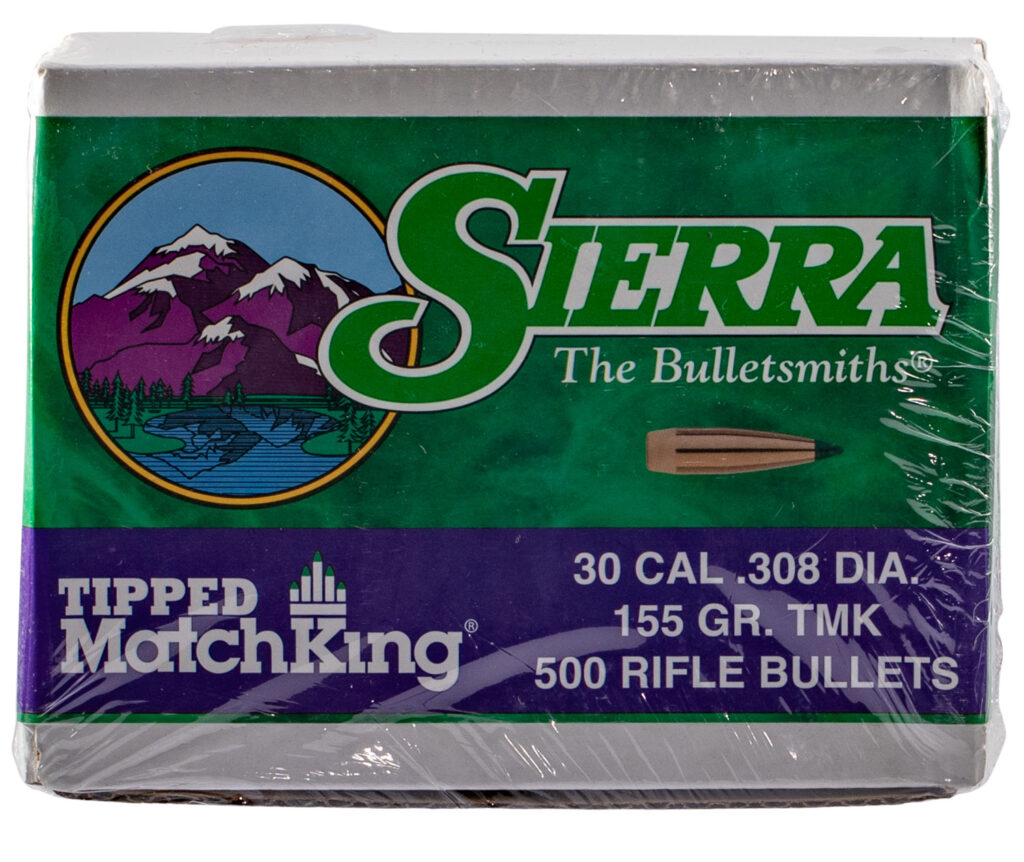 Sierra 7755C Tipped MatchKing 30Cal 155gr Tipped MatchKing 500/Box
