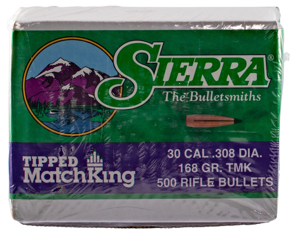 Sierra 7768C Tipped MatchKing 30Cal 168gr Tipped MatchKing 500/Box