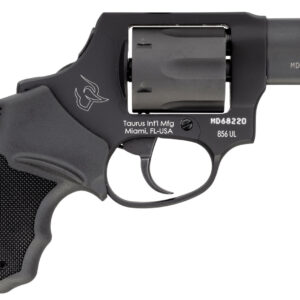 Taurus 2-856021ULCH 856 Ultra-Lite 38 Special +P 6rd 2" Matte Black Carbon Steel Cylinder & Barrel Matte Black Anodized Aluminum Frame Black Rubber Grip (Concealed Hammer)