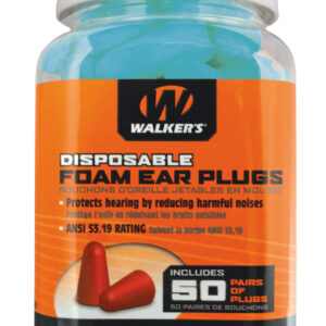 Walker's GWPFP50PKTL Foam Ear Plugs Foam 32 dB In The Ear Teal Adult 50 Pair
