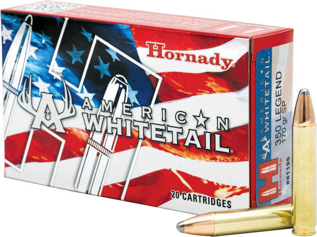 Hornady 81196 American Whitetail  350Legend 170gr InterLock 20 Per Box/10 Case