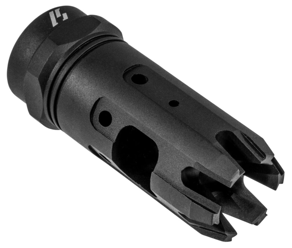 Strike Industries MK9COMP Mini King Comp Black Steel with 1/2"-28 tpi Threads & 2.30" OAL for 9mm Luger AR-Platform
