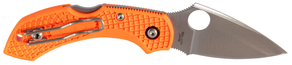 Spyderco C28POR2 Dragonfly 2  2.30" Folding Drop Point Plain VG-10 SS Blade Orange FRN Handle Includes Pocket Clip