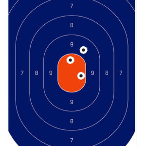 Birchwood Casey 35720 Dirty Bird Silhouette Tagboard Hanging Pistol 12" x 18" Blue/Orange White Impact Splatter 50 Per Pkg