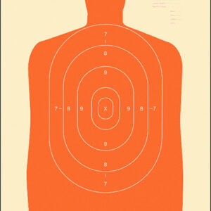 Action Target B27SORANGE100 Qualification Standard Silhouette Paper Hanging 24" x 45" Orange/White 100 Per Box
