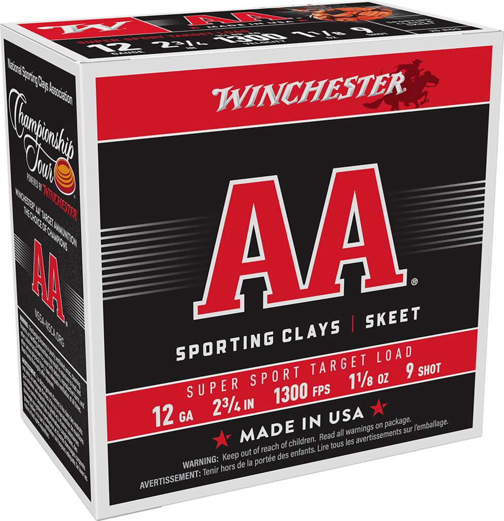 Winchester Ammo AASC129 AA Super Sport Sporting Clay 12Gauge 2.75" 1 1/8oz 9Shot 25 Per Box/10 Case