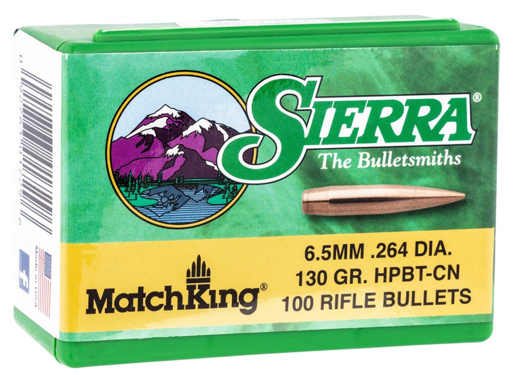 Sierra 1729 MatchKing 6.5Creedmoor 130gr Hollow Point Boat Tail 100/Box