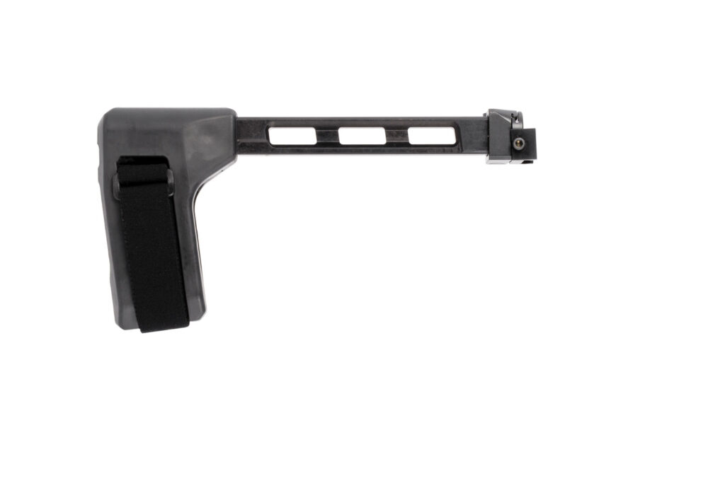 SB Tactical FS1913A01SB SBT  Side Folding Black Synthetic with Hinge, 9.25" OAL & Nylon Strap for AR-Platform with 1913 Picatinny Rail (Tube Not Included)