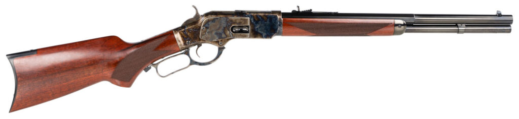 Taylors & Company 550202DE 1873 Taylor Tuned 357 Mag 10+1 18" 1/2 Octagon Barrel Walnut Fixed Pistol Grip Stock Color Case Hardened Right Hand