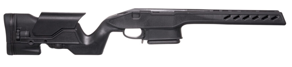 Archangel AA1500SA Precision Stock Black Synthetic Fixed with Adjustable Cheek Riser for Weatherby Vanguard; Howa 1500 Short Action Includes Mag