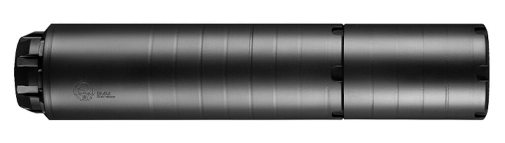 Dead Air WOLFMAN Wolfman Modular 9mm Luger 1.61" Black Cerakote 17-4 Stainless Steel 1/2"-28 tpi