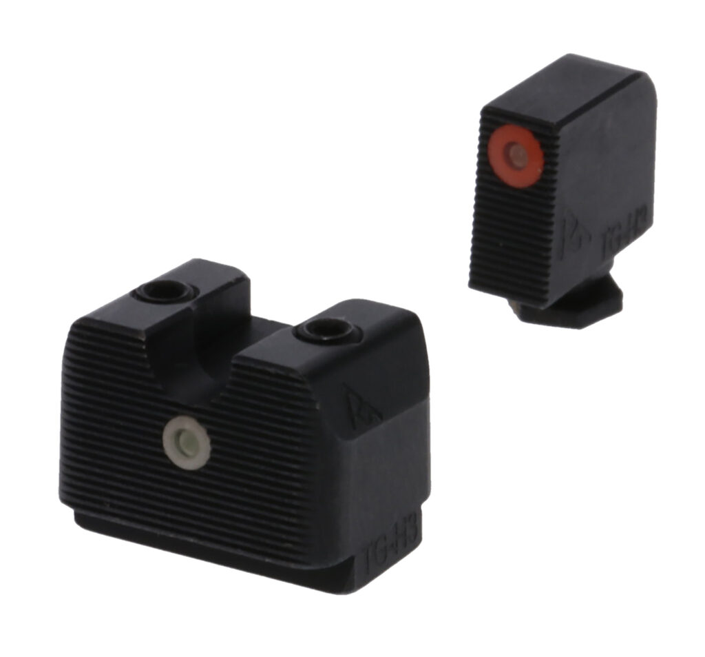 Rival Arms RA4A231G In-Line MOS Night Sights for G17/G19 Green Tritium Orange Outline Front Sight-Green Tritium White Outline Rear Sight