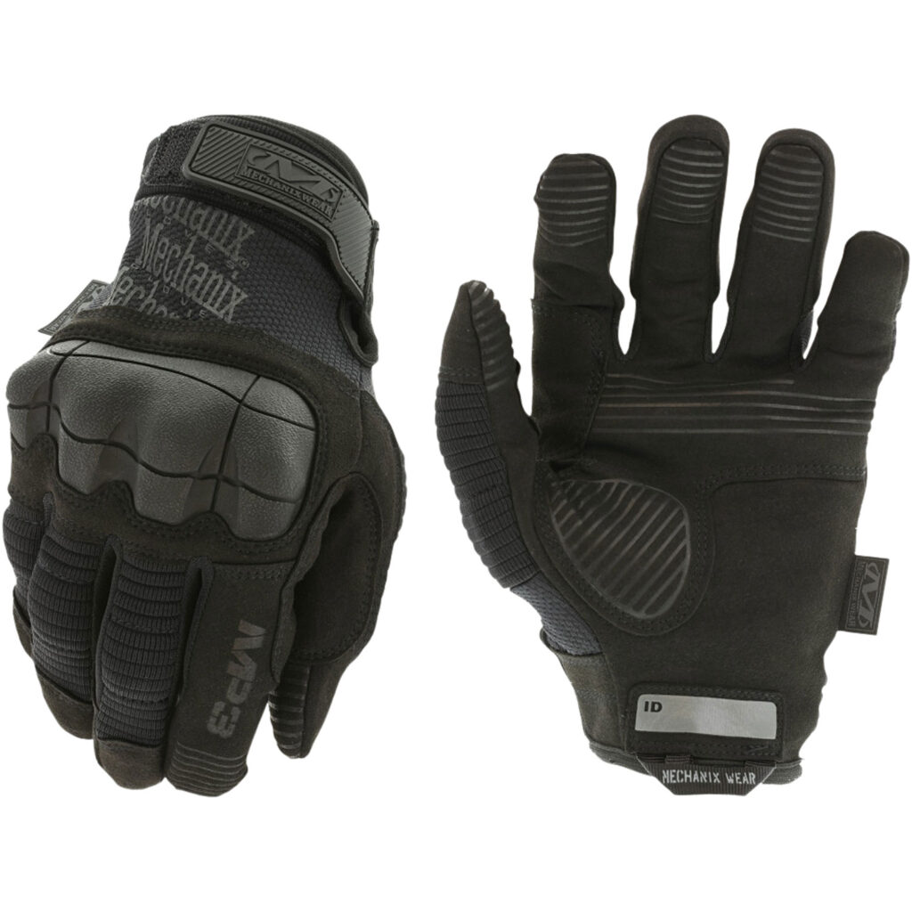 Mechanix Wear MP355008 M-Pact 3 Black Synthetic Leather Small Velcro Closure