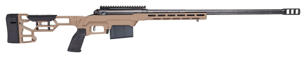 Savage Arms 57695 110 Precision 308 Win 10+1 20", Matte Black Rec/Barrel, Flat Dark Earth Cerakote MDT LSS XL Chassis, Polymer Grip, Left Hand