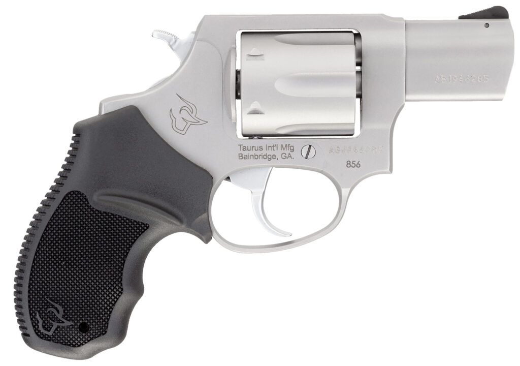 Taurus 2-85629 856 *CA Compliant Small 38 Special +P 6 Shot 2" Matte Stainless Steel Barrel, Cylinder & Frame, Black Finger Grooved Rubber Grip, Transfer Bar Safety, Exposed Hammer