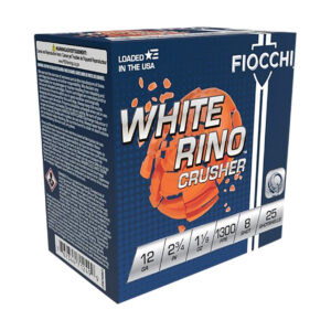 Fiocchi 12WRCRS8 Exacta Target White Rino Crusher 12Gauge 2.75" 1 1/8oz 8Shot 25 Per Box/10 Case