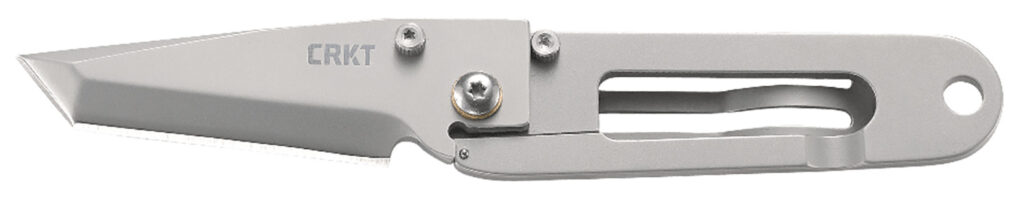 CRKT 5500 K.I.S.S.  2.25" Folding Tanto Plain Bead Blasted 3Cr13MoV SS Blade/Bead Blasted Stainless Steel Handle Includes Pocket Clip