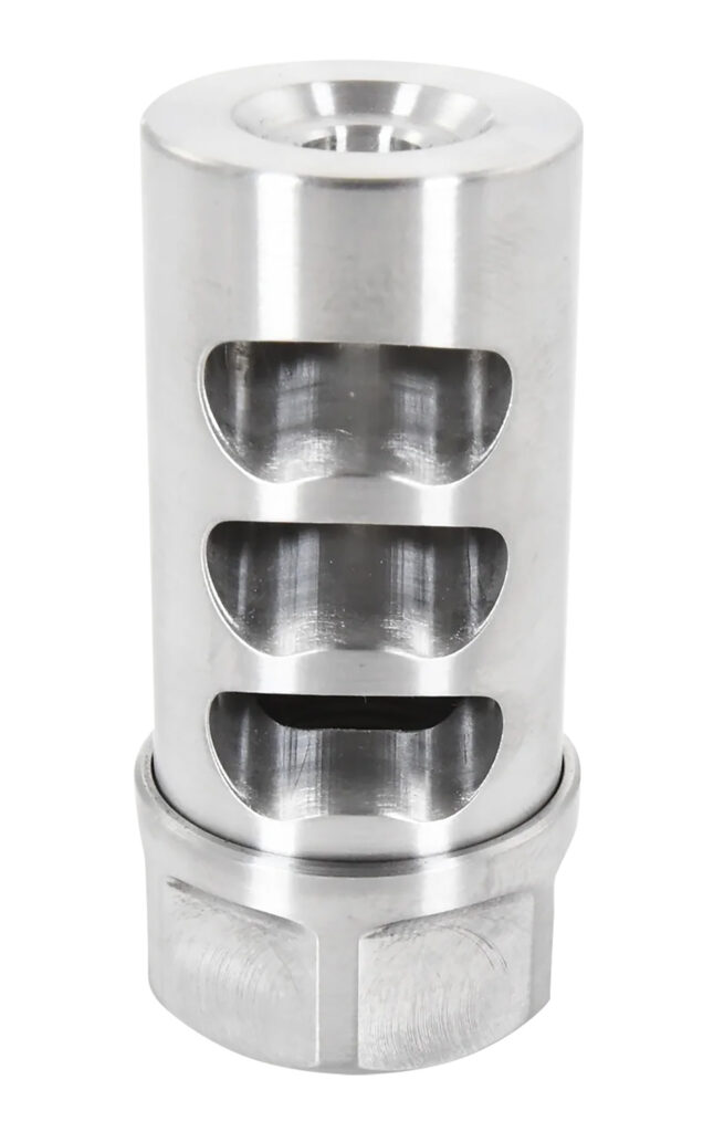 American Precision Arms G2L5830S Gen 2 Little Bastard Self Timing Brake Stainless Steel with 5/8"-24 tpi Threads, 2.22" OAL & 1" Diameter for 30 Cal Rifle