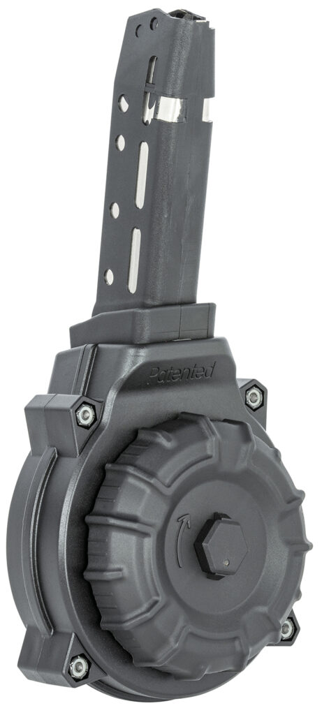 ProMag DRMA37 Standard 40rd Drum 45 ACP Compatible w/ Glock 30/21 Black DuPont Zytel Polymer