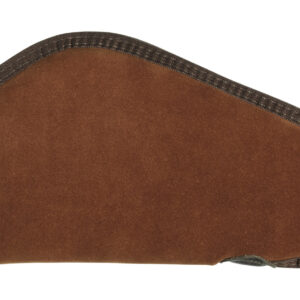 Heritage Cases 8611 Handgun Case Brown Suede w/Black Trim, Faux Sherpa Lining & Foam Padding, Lockable Zippers 11" L
