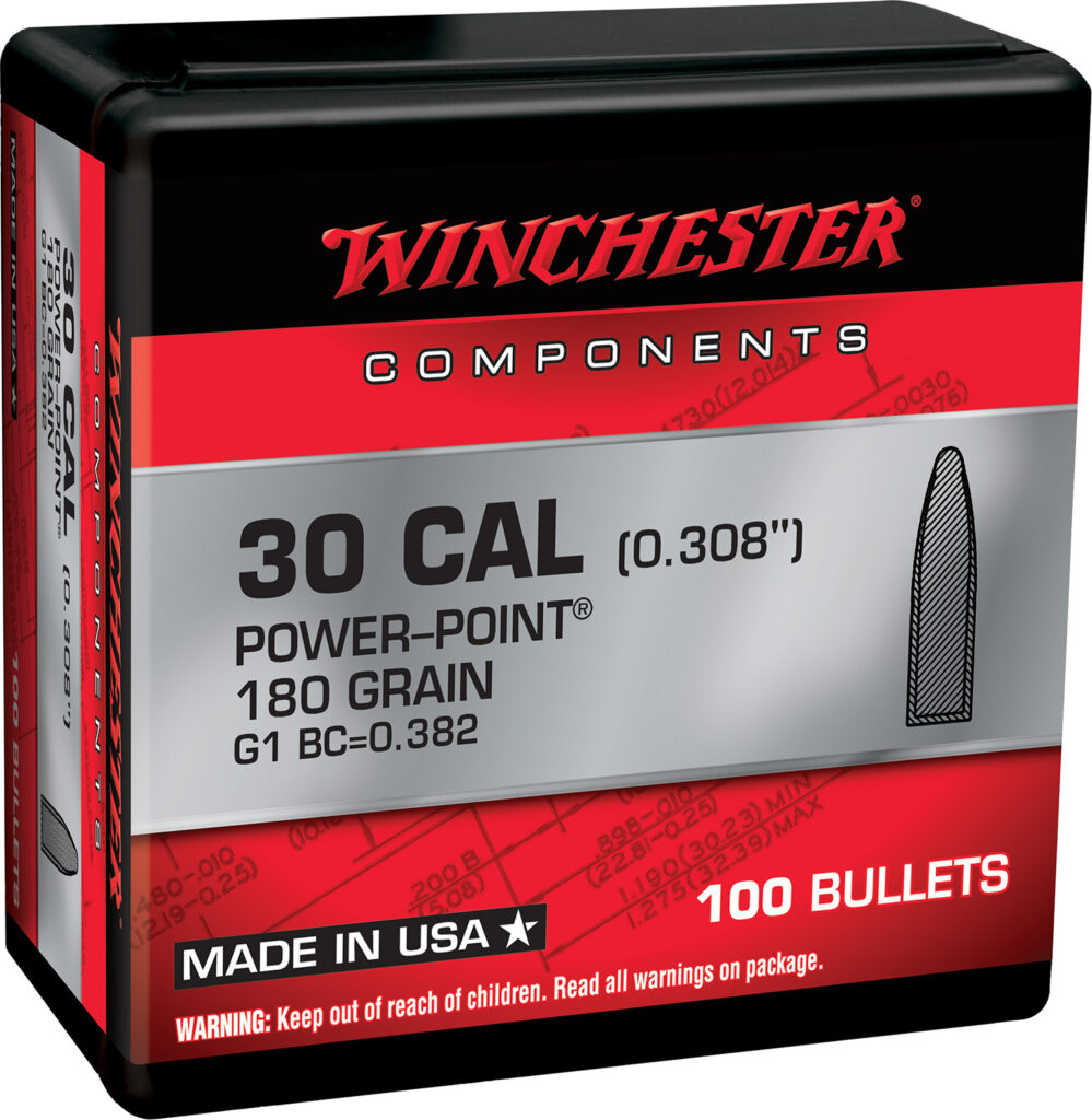 Winchester Ammo WB308P180X Centerfire Rifle  308Win 180gr Power Point 100 Per Box/10 Case