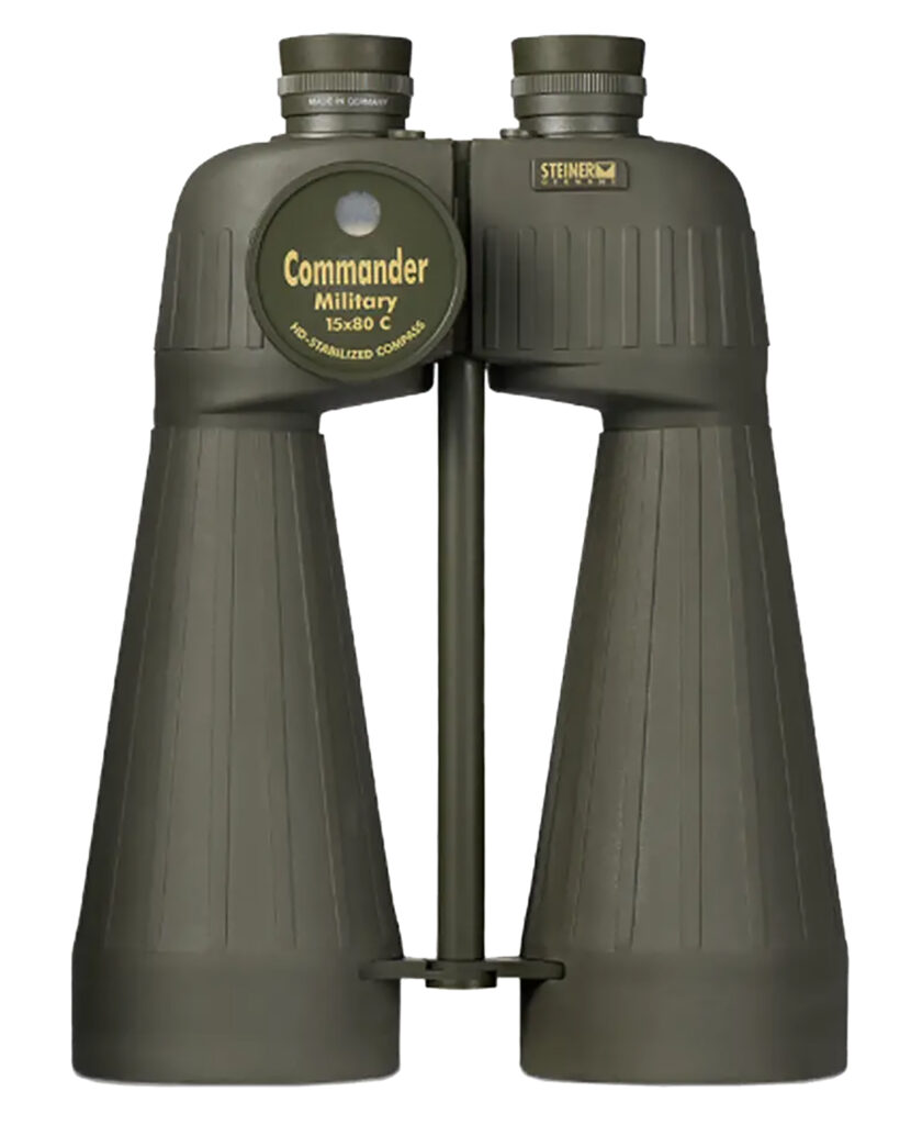 Steiner 2693 M1580 Reticle & Compass 15x80mm Range Finding Reticle Floating Prism Sports-Auto Focus, OD Green Makrolon w/Rubber Armor Features Compass