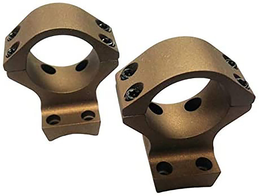 Talley HC840735 Scope Mount/Ring Combo  Burnt Bronze Aluminum 34mm Tube X-Bolt Medium Rings 0 MOA