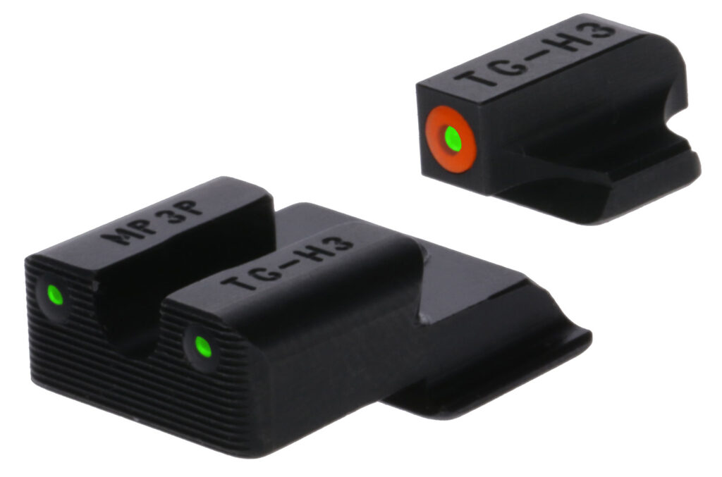 TruGlo TG231MP4C Tritium Pro Black | Green Tritium Orange Outline Front Sight Green Tritium Rear Sight