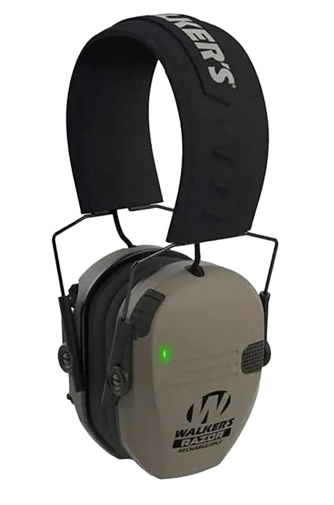 Walker's GWPRSEMRCFDE Razor Rechargeable Electronic Muff 21 dB Over the Head Flat Dark Earth/Black Polymer