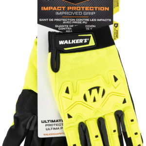 Walker's GWPSFHVFFPUIL2SM Cold Weather Impact Protection Black/Yellow Synthetic Leather Small