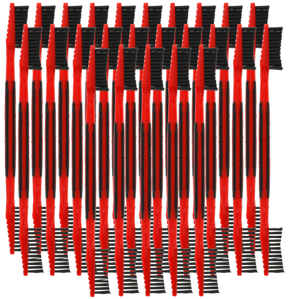 Birchwood Casey NYLBRSH2 Cleaning Brush Plastic Nylon Bristles Double Ended Tip 25 Pack