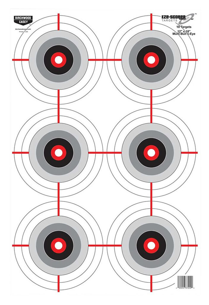 Birchwood Casey 37063 EZE-Scorer  Bullseye Paper 12" x 18" Black/White Pkg of 100