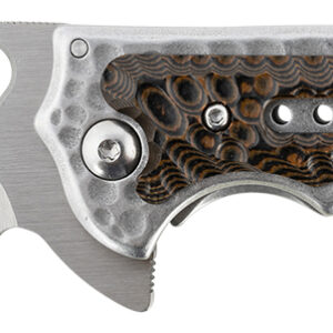 CRKT 5470 Fossil 3.96" Folding Drop Point Plain Satin 8Cr13MoV SS Blade/ Brown G10/SS Handle Includes Pocket Clip